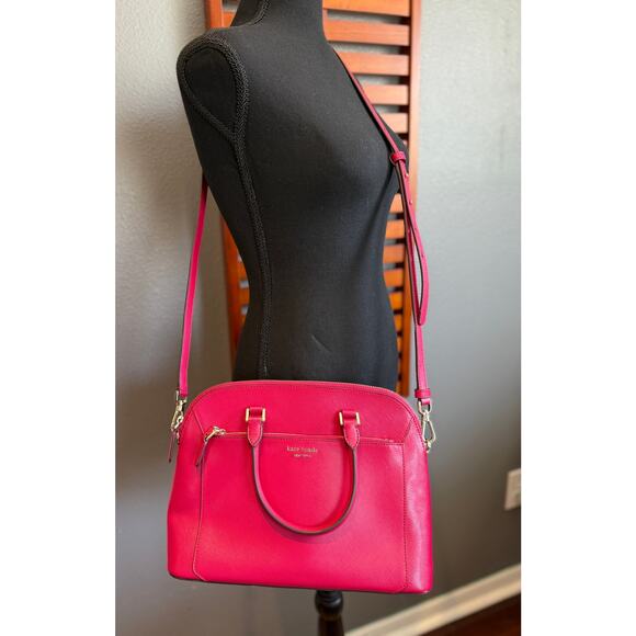 KATE SPADE Louise Dome Satchel Medium in Cerise Pink NWT - Picture 4 of 13